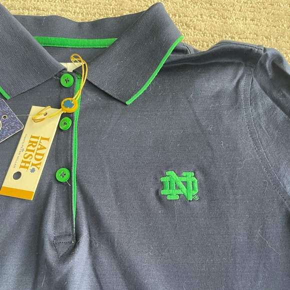 NOTRE DAME Lady Irish designed by Peter Millar women’s golf polo-NEW WITH TAGS! - Picture 5 of 9